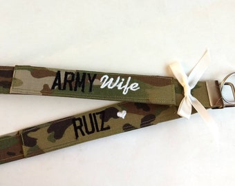 OCP Army Wife or Girlfriend Lanyard in White