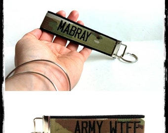 Army Wife OCP Nametape Keychain