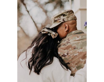 Lazo con nombre militar bordado personalizado