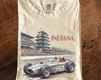 Vintage Open Wheel Racing T-Shirt | Retro 1960s Motorsport Graphic | Distressed Mid-Century Racecar Tee