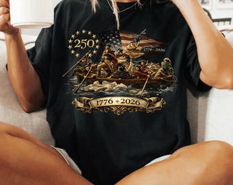 -shirt Scène de guerre révolutionnaire de 1776 | Conception du drapeau américain du 250e anniversaire