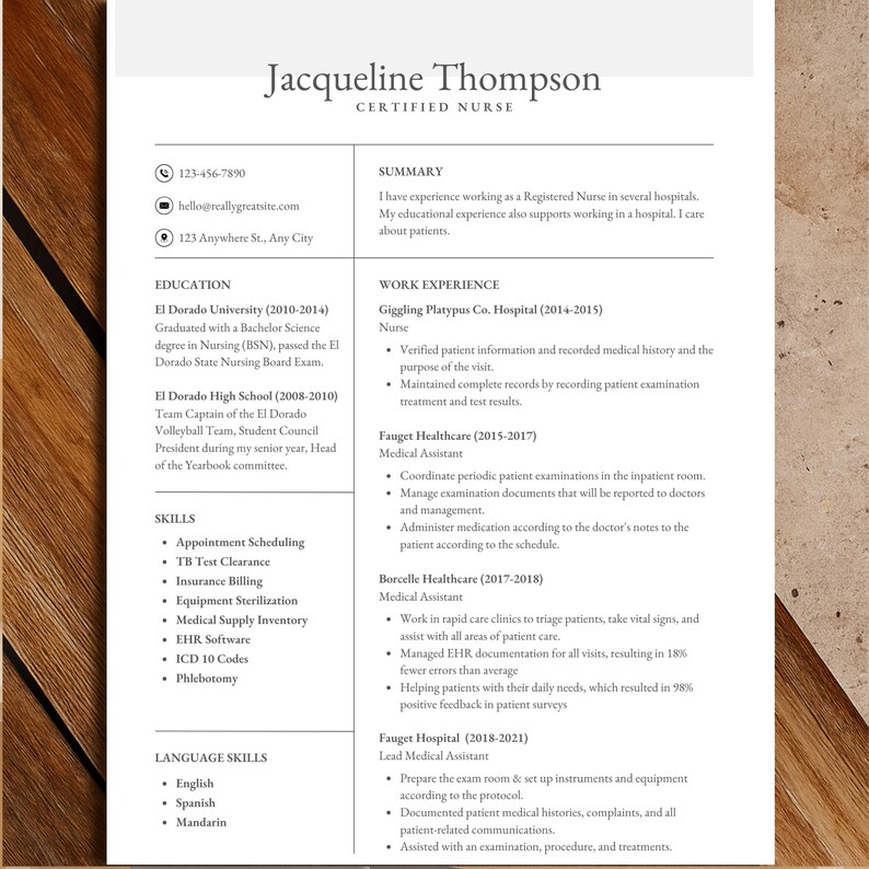ATS Friendly Resume Template | Applicant Tracking System CV ...
