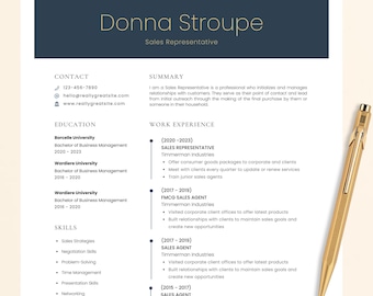 modèle Cv ATS Friendly Resume Template | Modern Professional CV