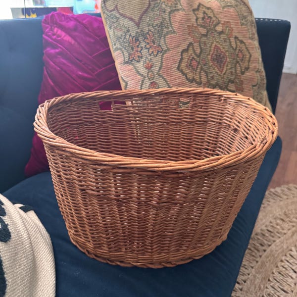 VTG wicker bike basket