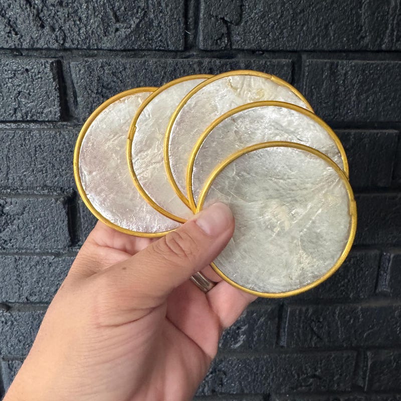 Capiz Shells Coasters - Etsy