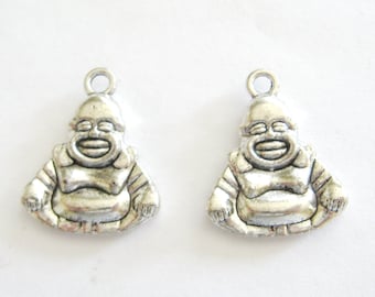 Buddah Charms, Buddah Pendants, Silver pewter Buddahs, Religious Charms, Buddist Charms,