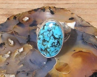 Genuine Turquoise Ring, Kingman Turquoise Ring, Turquoise Ring, Turquoise Jewelry, Turquoise Statement Ring, Kingman Turquoise Jewelry