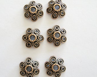 Copper Bead Caps Bead Caps,Jewelry Making, Beading, Supplies,  10mm Copper Bead Caps