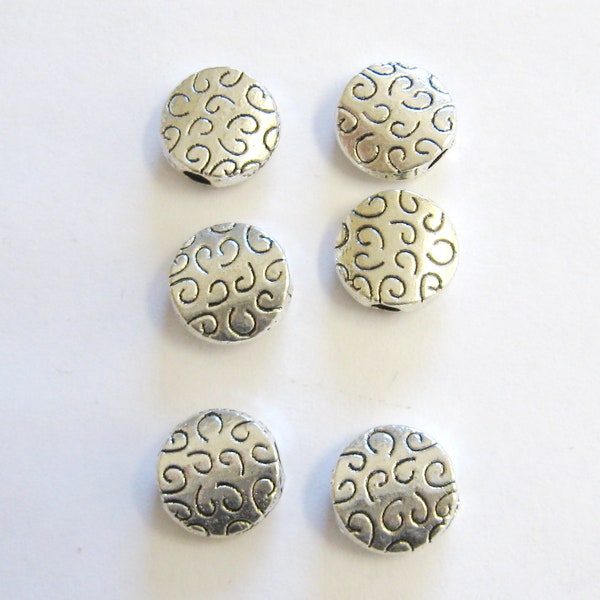 Pewter Beads, Pewter Spacers, Pewter Findings, Pewter round Beads, Pewter round spacers, Pewter Jewelry Findings, Pewter Components