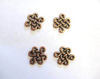 Copper Connectors, Celtic Copper Charms, Celtic Connectors, Copper Charms, Copper Jewelry components, Copper
