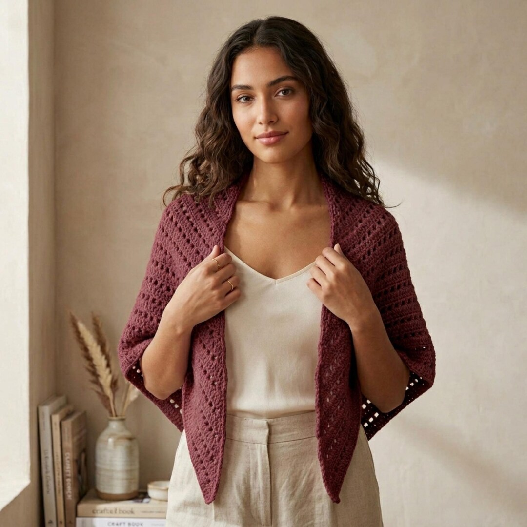 Easy Crochet Triangle Shawl Pattern PDF, Best Top Down Crochet Shawl ...