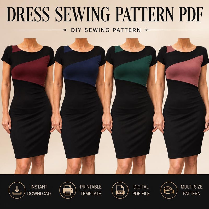 Color Block Bodycon Dress - Etsy