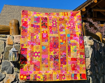 Kaffe Fassett Bold Red comforter, throw, decor quilt