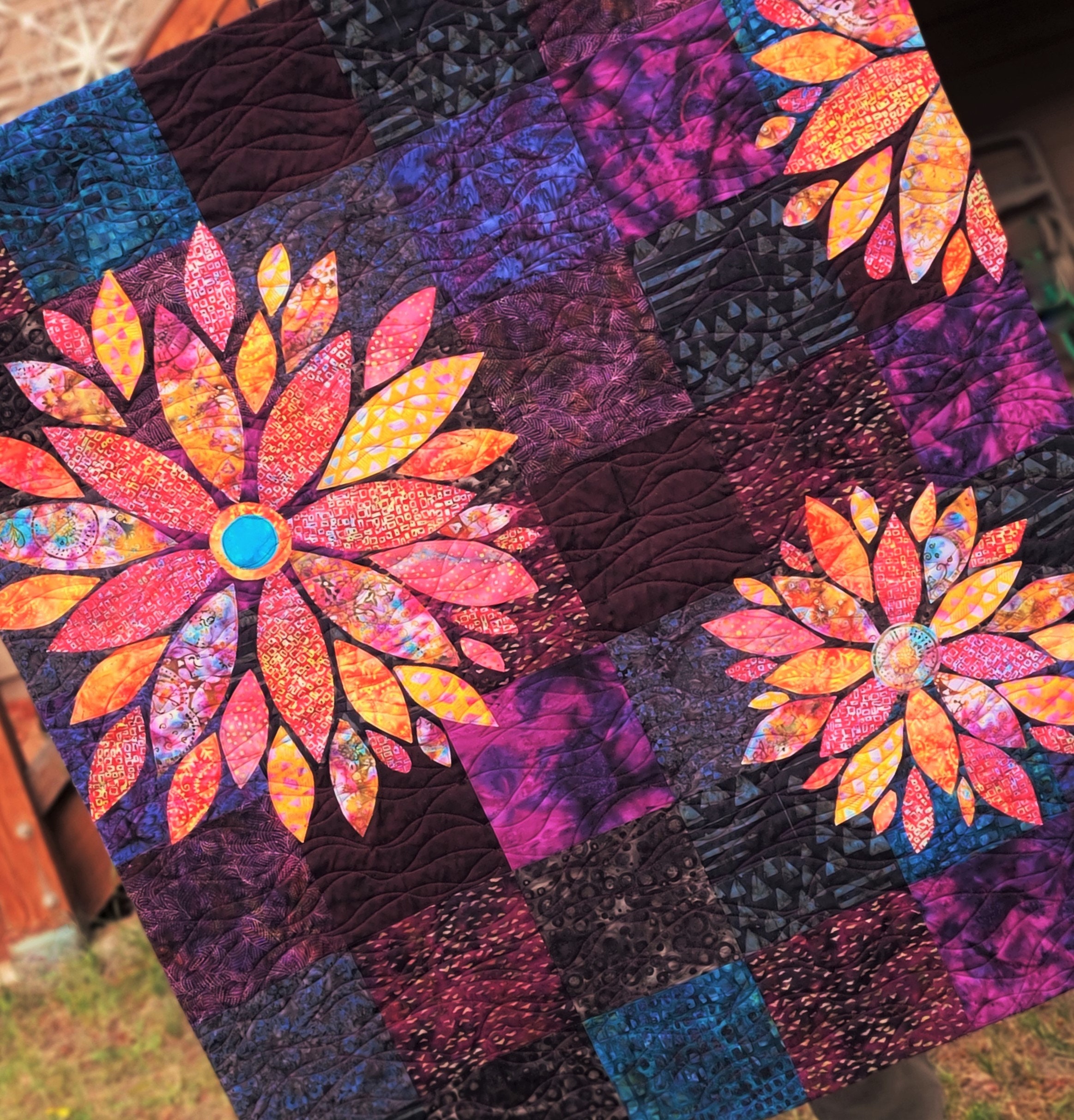 Flower Powera Unique Twist on Scrap Petal Garden Quilt Designed by