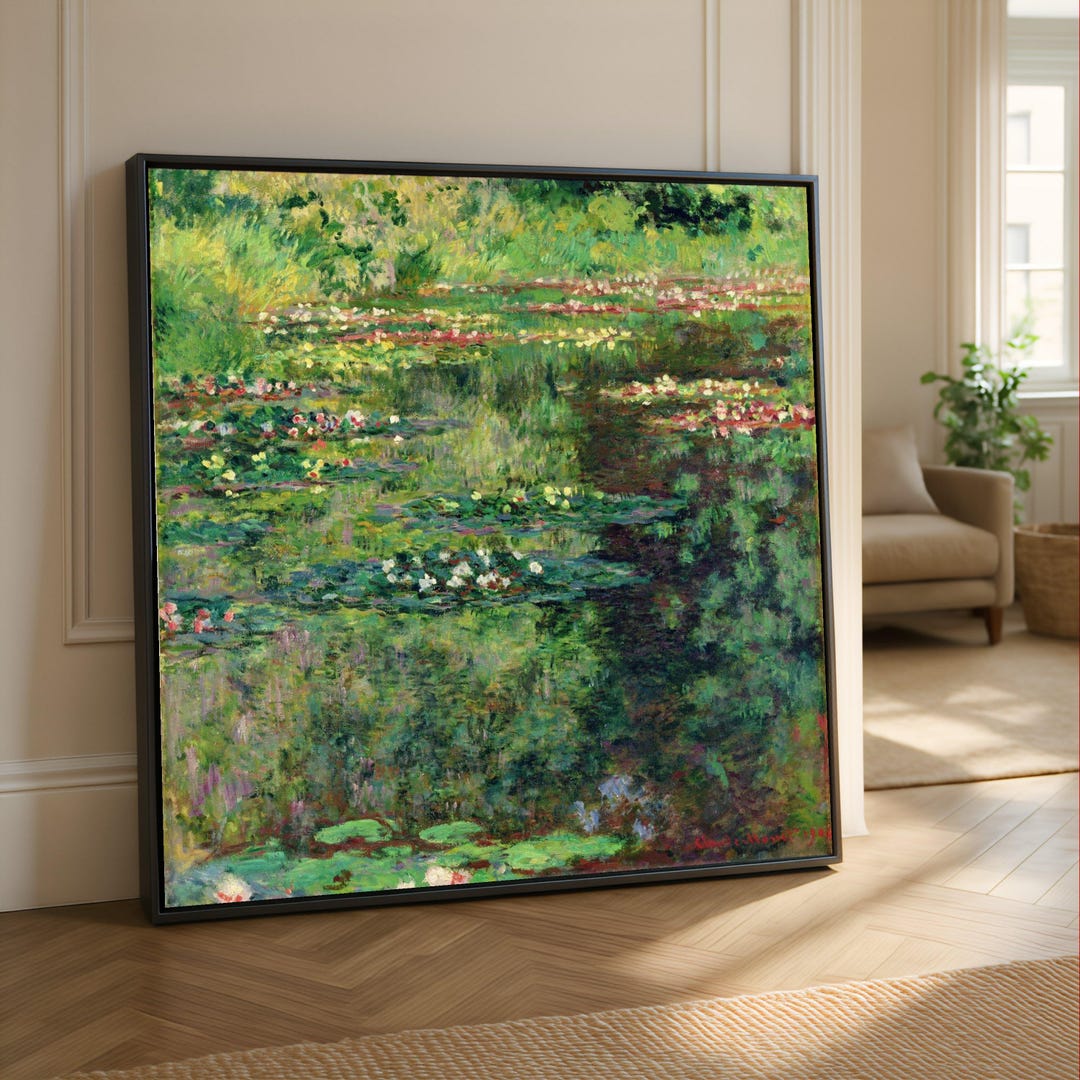 Monet Water Lilies Canvas Print, Impressionist Floral Wall Art - Etsy