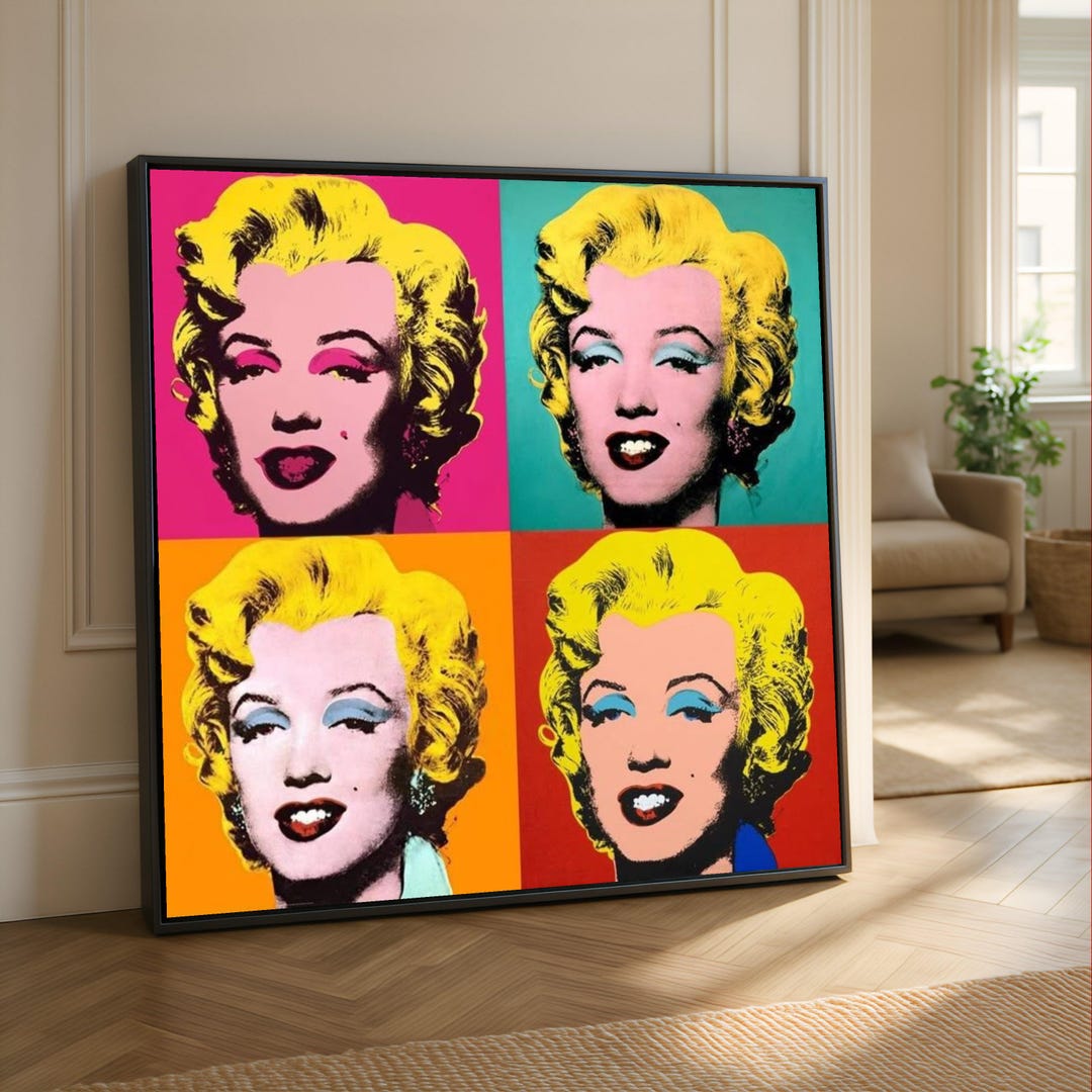 Pop Art Marilyn Monroe Canvas Print, Retro Home Decor, Warhol Art - Etsy
