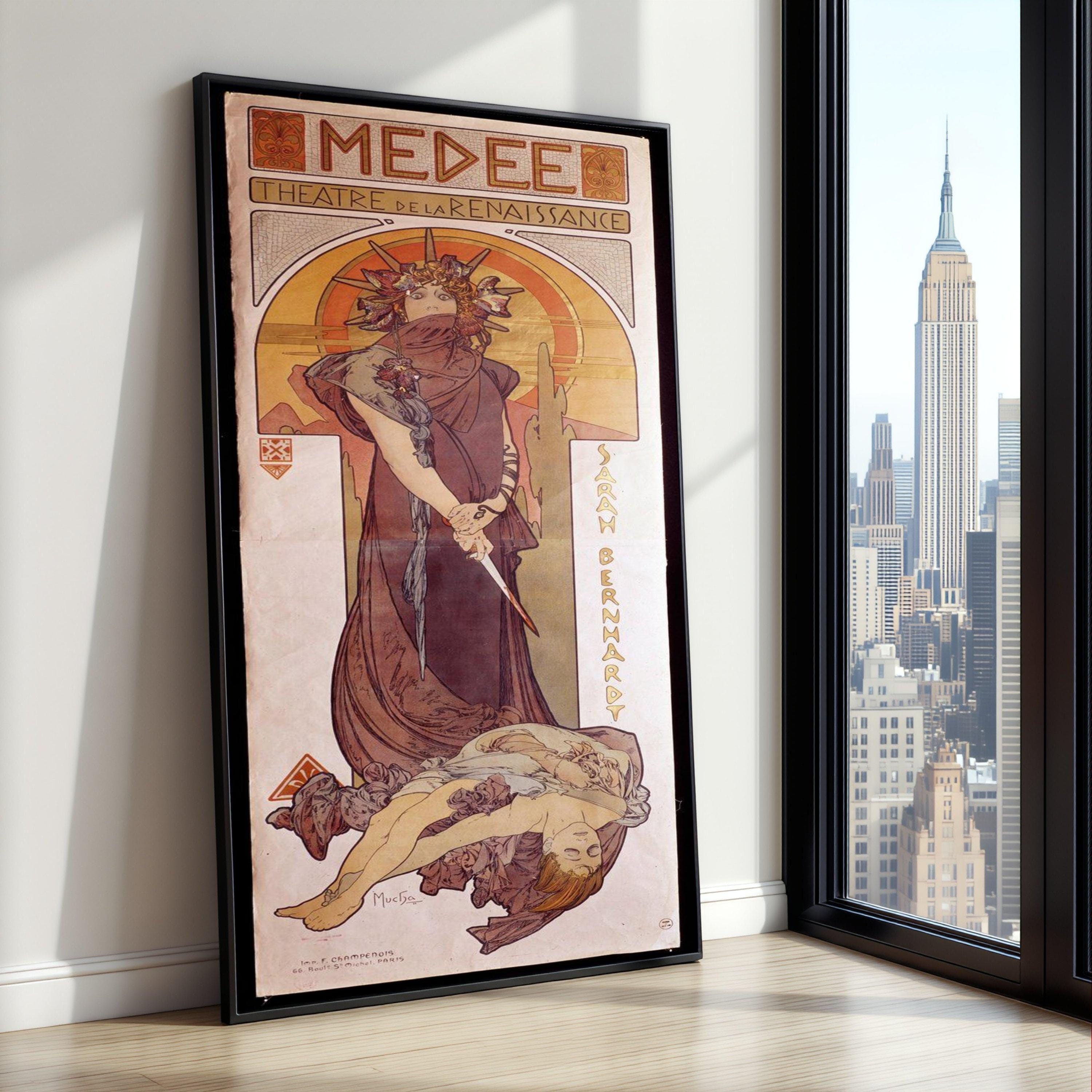 Alphonse Mucha Medee Canvas Print, Art Nouveau Theatre Poster - Etsy