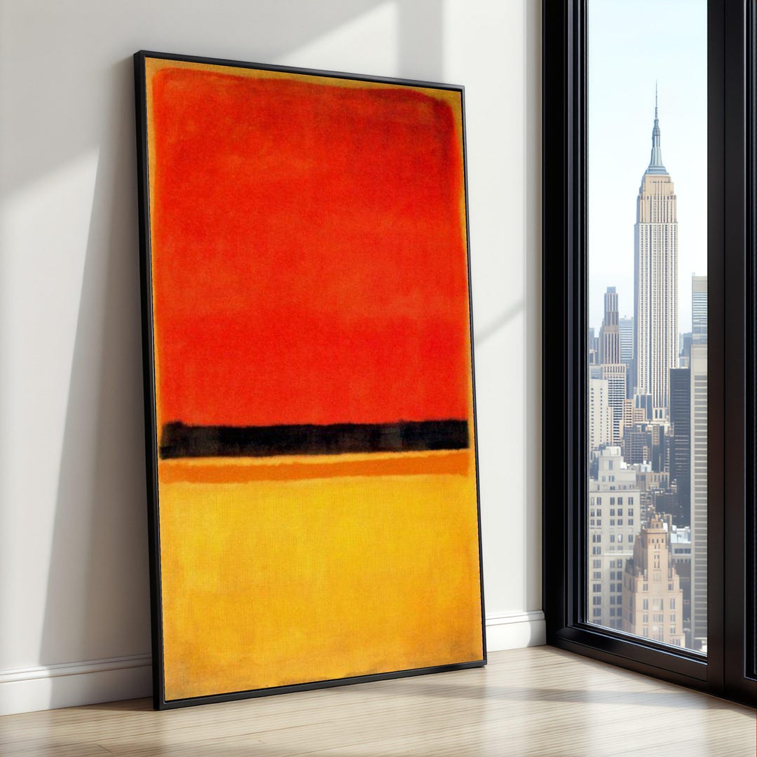 Mark Rothko, Bold Modern Abstract Canvas Wall Art, Color Block Red and ...