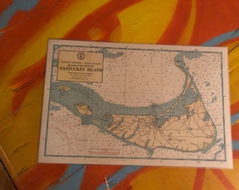 Laminated Nantucket Island map