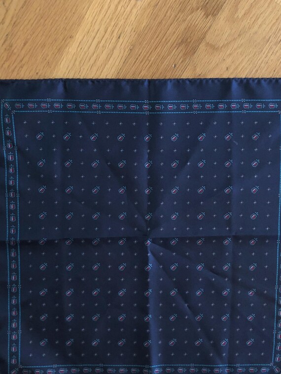 Shield pattern silk pocket square - image 2