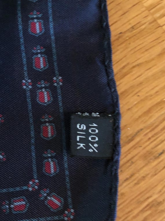 Shield pattern silk pocket square - image 4