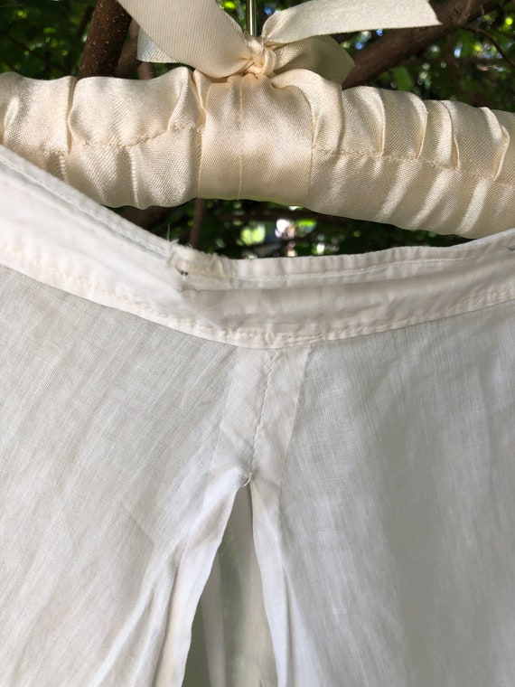 Edwardian white cotton lawn bloomers with sweet f… - image 4