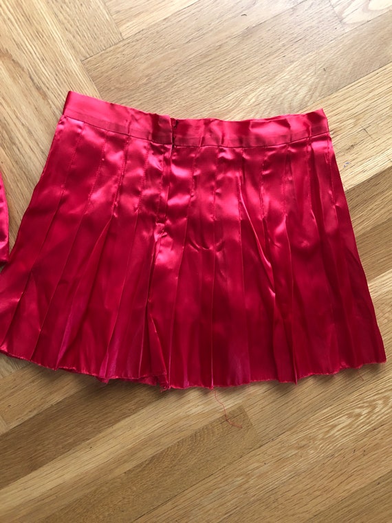 1950s girls red satin dance costume - image 3