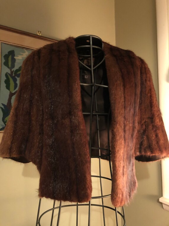 1950s mink capelet