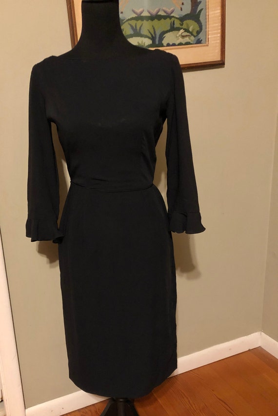 1950 s black rumba wiggle dress