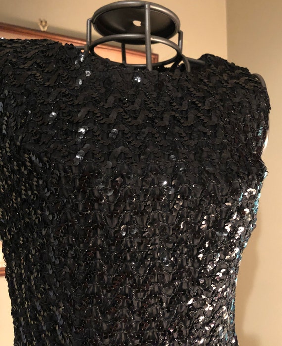 Late 1950s/early 1960s black sequin shell - image 3