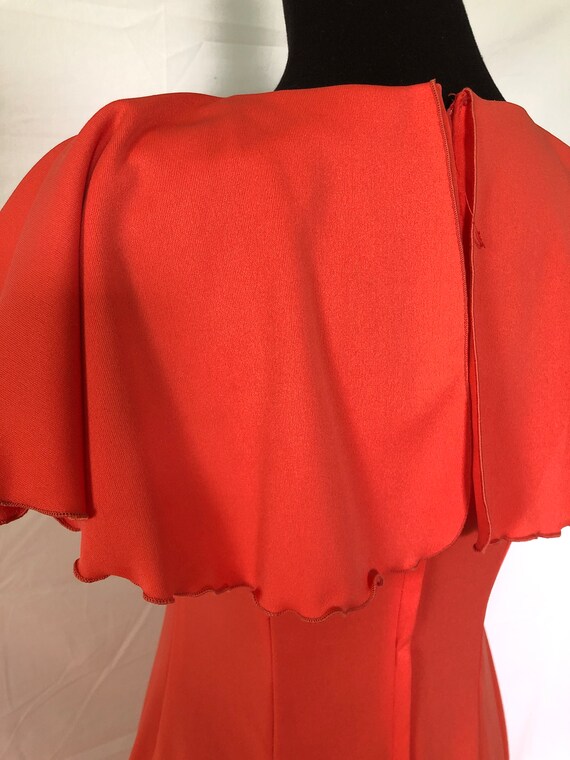 Late 1960s/early 1970 s bittersweet coral maxi dr… - image 8