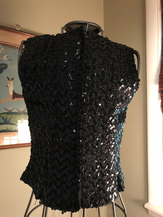 Late 1950s/early 1960s black sequin shell - image 5