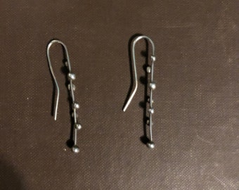Sterling silver branch earrings