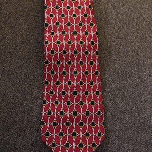 Paolo Gucci deep red stirrup pattern necktie