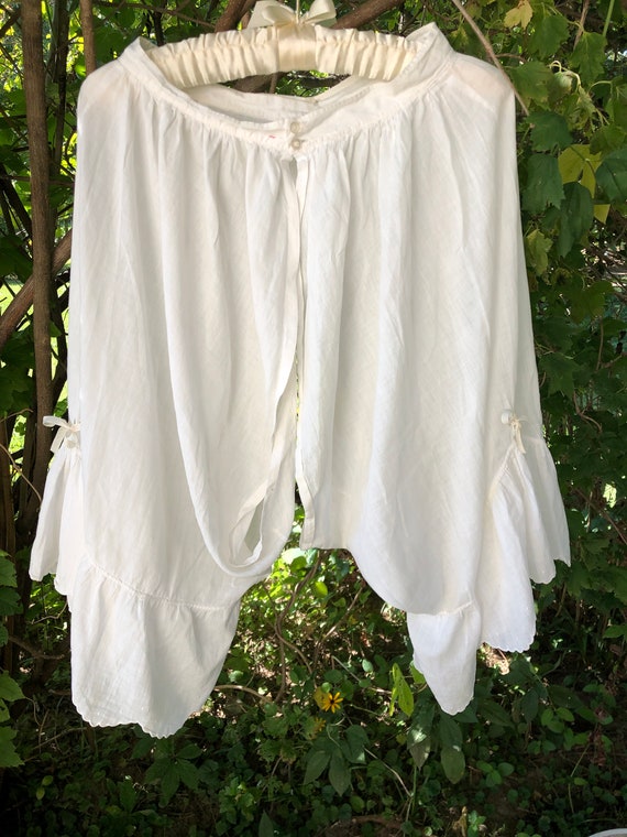Edwardian white cotton lawn bloomers with sweet f… - image 6