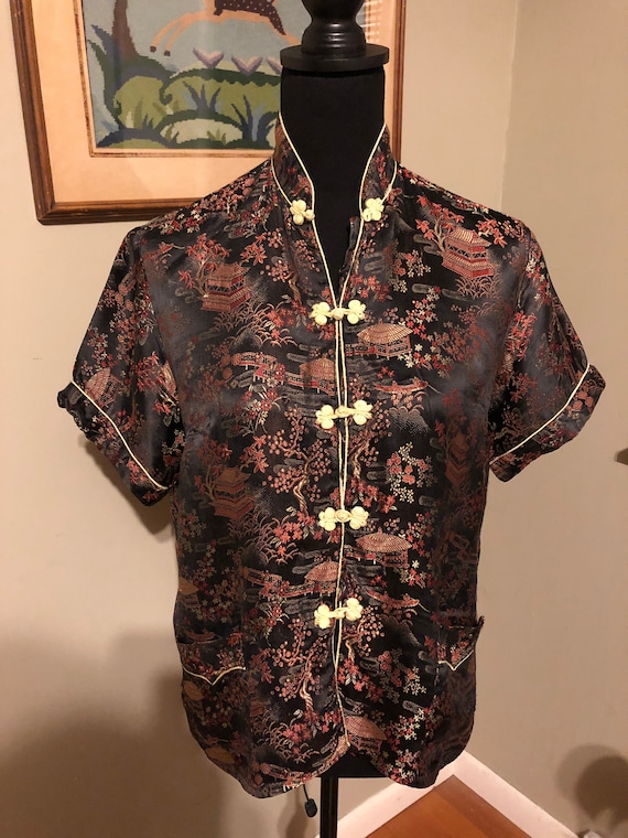 Vintage Chinese brocade top