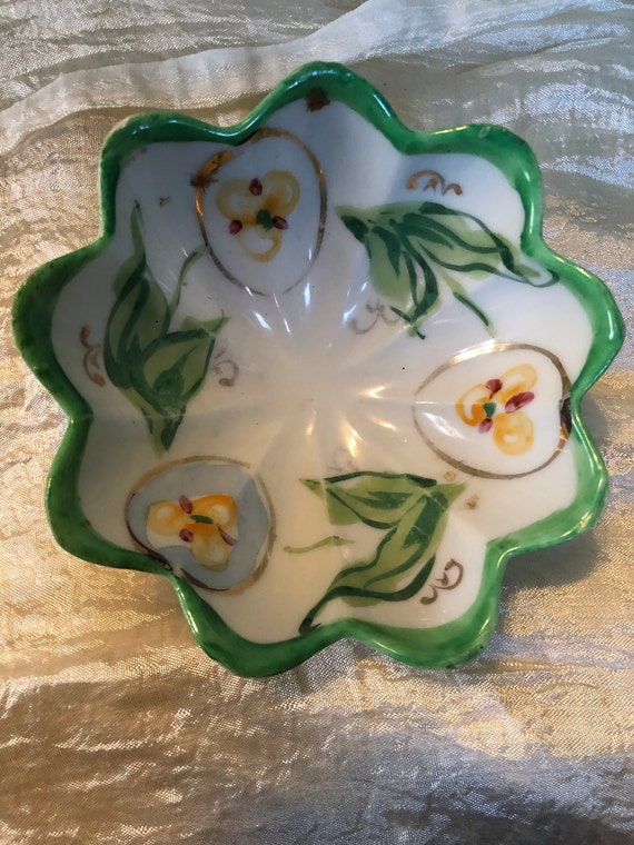 1930s footed porcelain ring dish - image 2