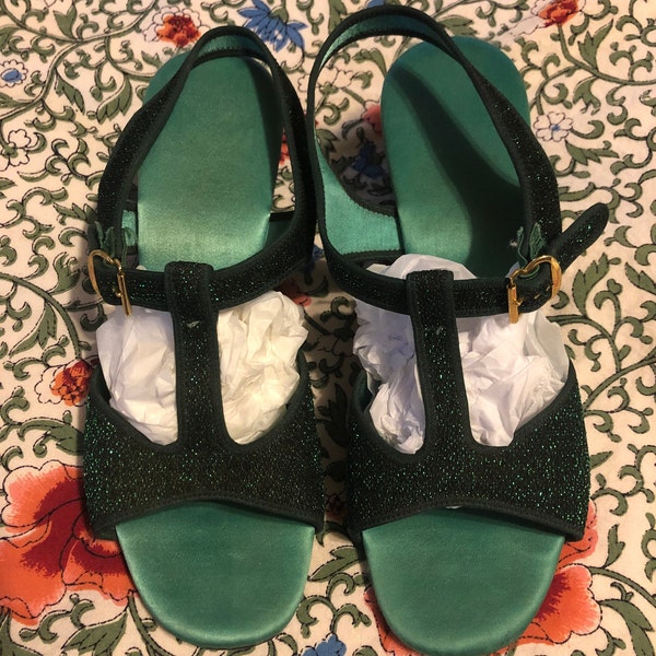 Green Sandals - Etsy