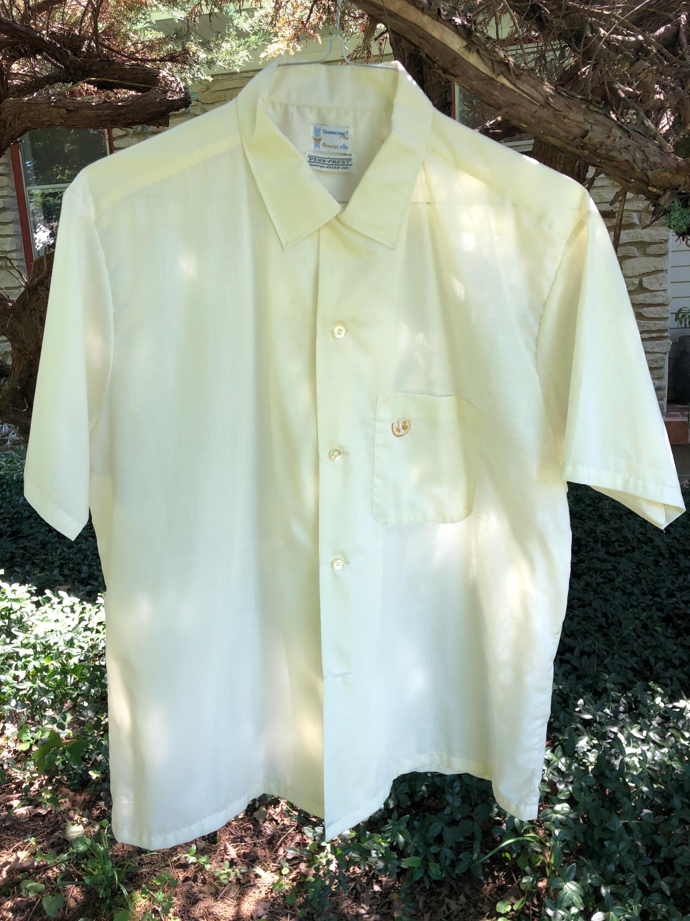 Towncraft 50s〜 50s Penney's Towncraft Shadow Plaid Wool Shirt Medium - Etsy