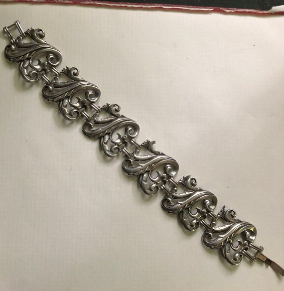 1960s sterling seraph link bracelet - image 2