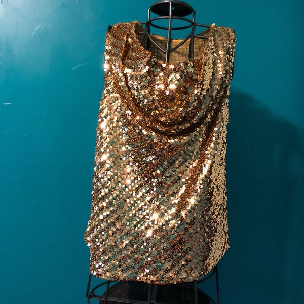 Gold Sequin Top - Etsy