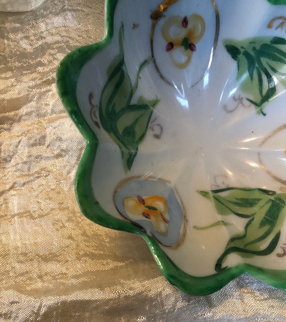 1930s footed porcelain ring dish - image 3