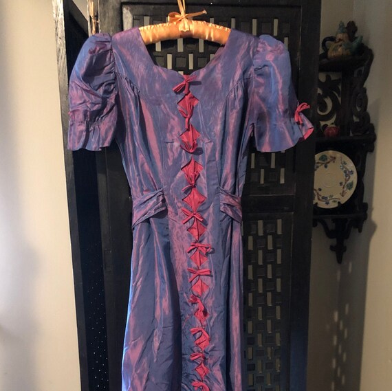 Late 1930s/early 1940s iridescent formal dress