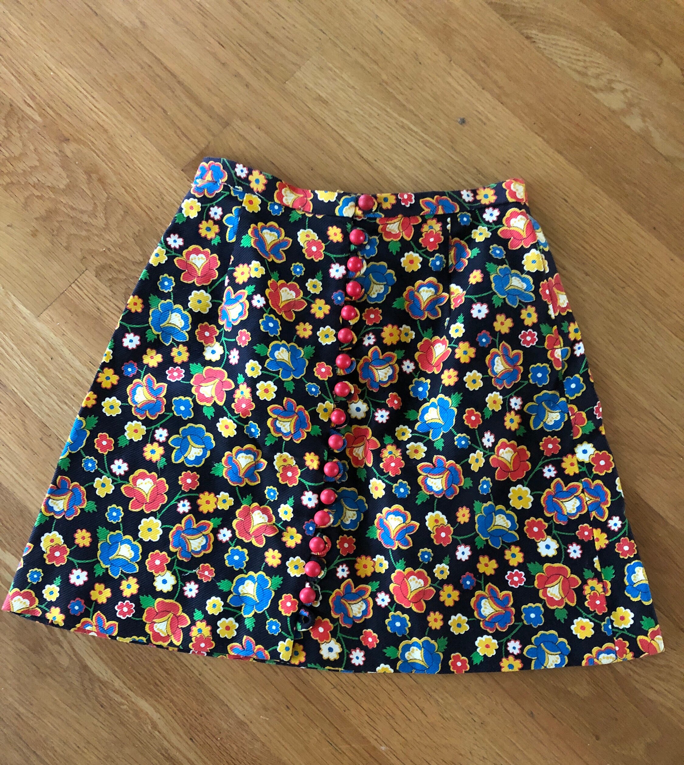 Floral Mini Skirt Etsy