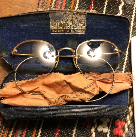 1930s/1940s gold rim glasses - image 1