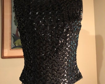 Late 1950s/early 1960s black sequin shell