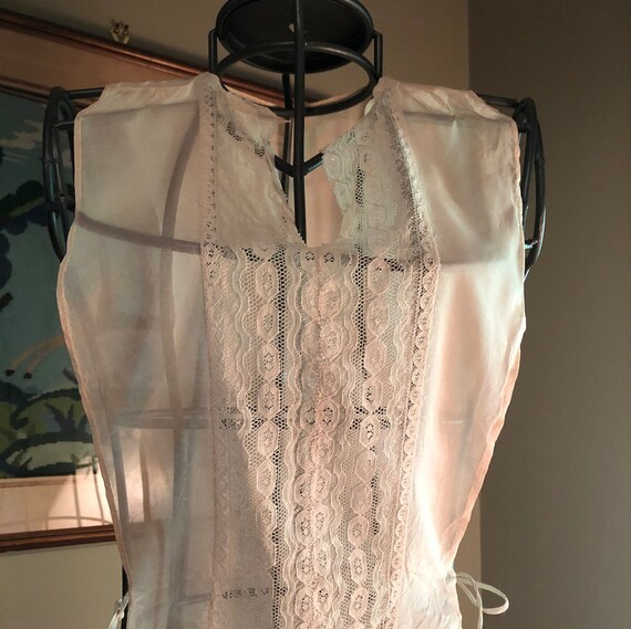 1930s ballet pink silk dickie