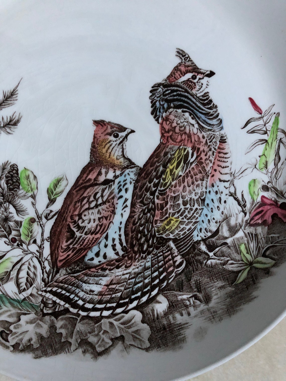 Vintage Johnson Brothers Game Birds Ruffed Grouse Plate Etsy