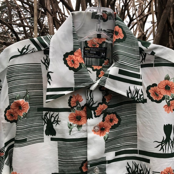 Men’s 1960s floral print shirt - image 3