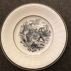 Vintage Digoin Sarreguemines Les Mois plate